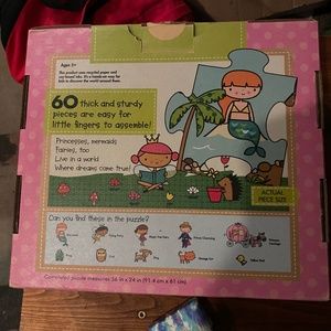 Melissa and Doug “princess fairyland” 60 piece puzzle for kids 5 and up